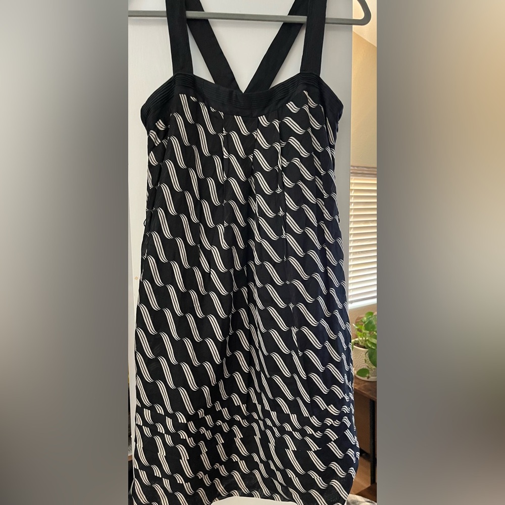 Anthropologie Maeve Retro Dress Black White Size 2